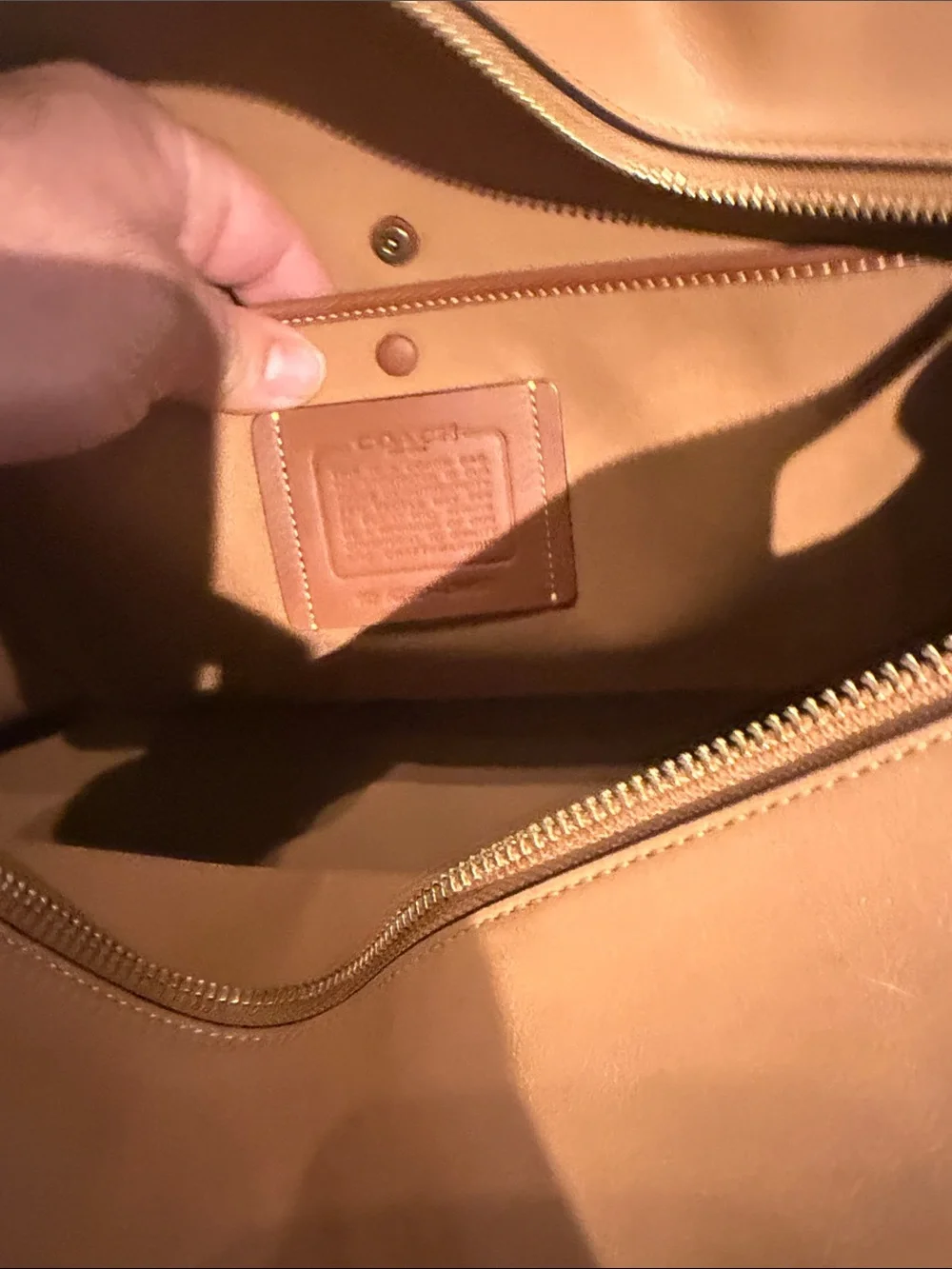 Coach Tan Leather Empire large Removable Strap purchased at Coach NYC 5th Ave